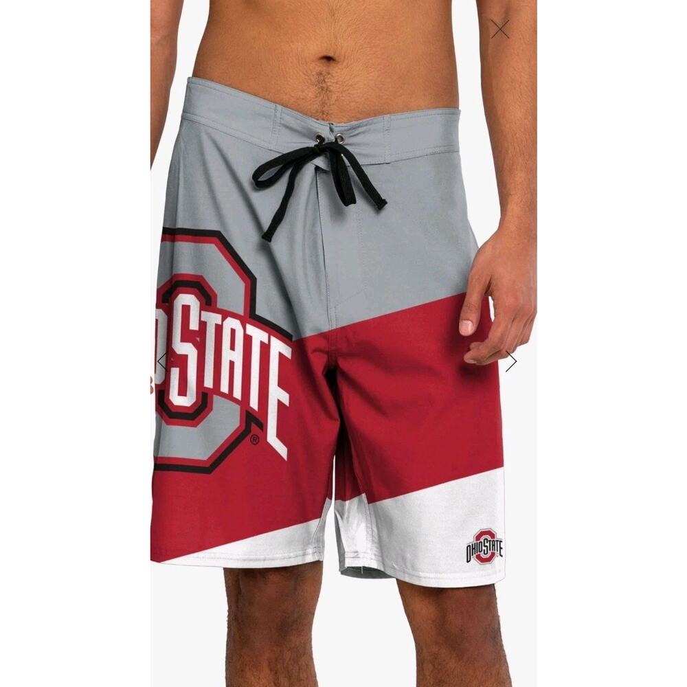 Ohio State Buckeyes Board Shorts Men’s Size 32 NCAA Swim Trunks FOCO NWT